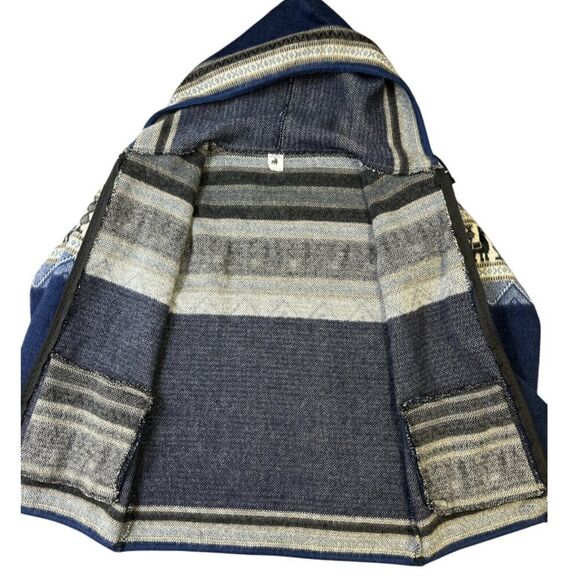 Kuri Artesanias Alpaca Wool Hoodie Sweater Llama Womens Sz M Zip Up Ecuador - Picture 10 of 12